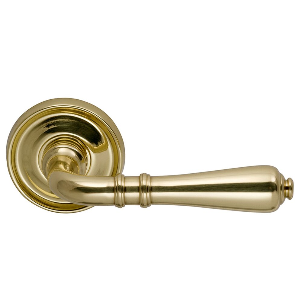 Single Dummy Traditions Traditions Lever with Medium Radial Rosette in Polished Brass Unlacquered