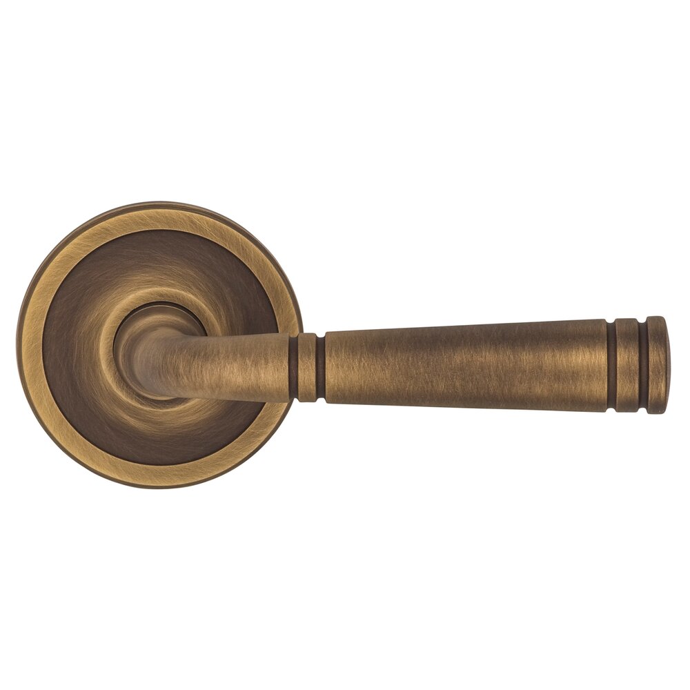 Passage Edged Lever Edged Rose in Antique Brass Lacquered