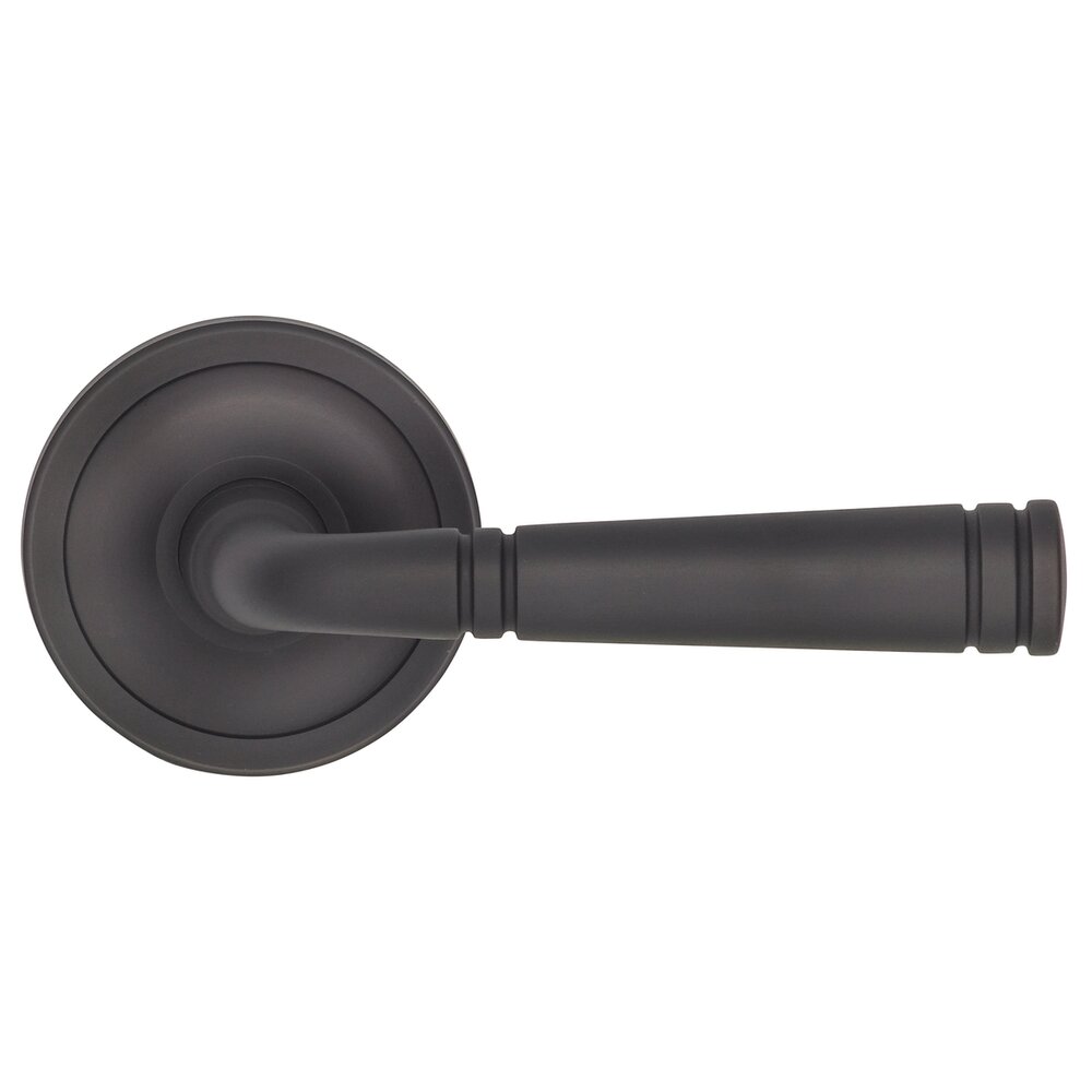 Privacy Edged Lever Edged Rose in Oil Rubbed Bronze Lacquered