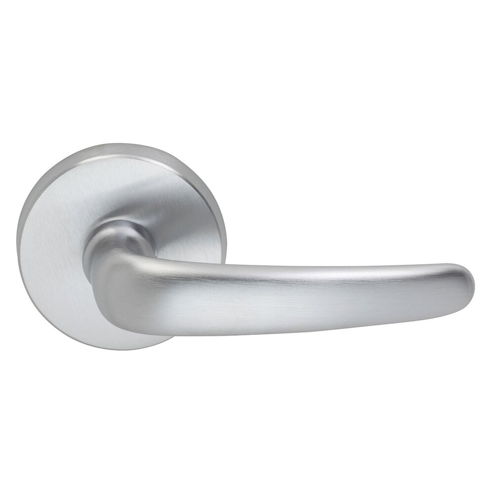 Double Dummy Saratoga Right Handed Lever with Plain Rosette in Satin Chrome