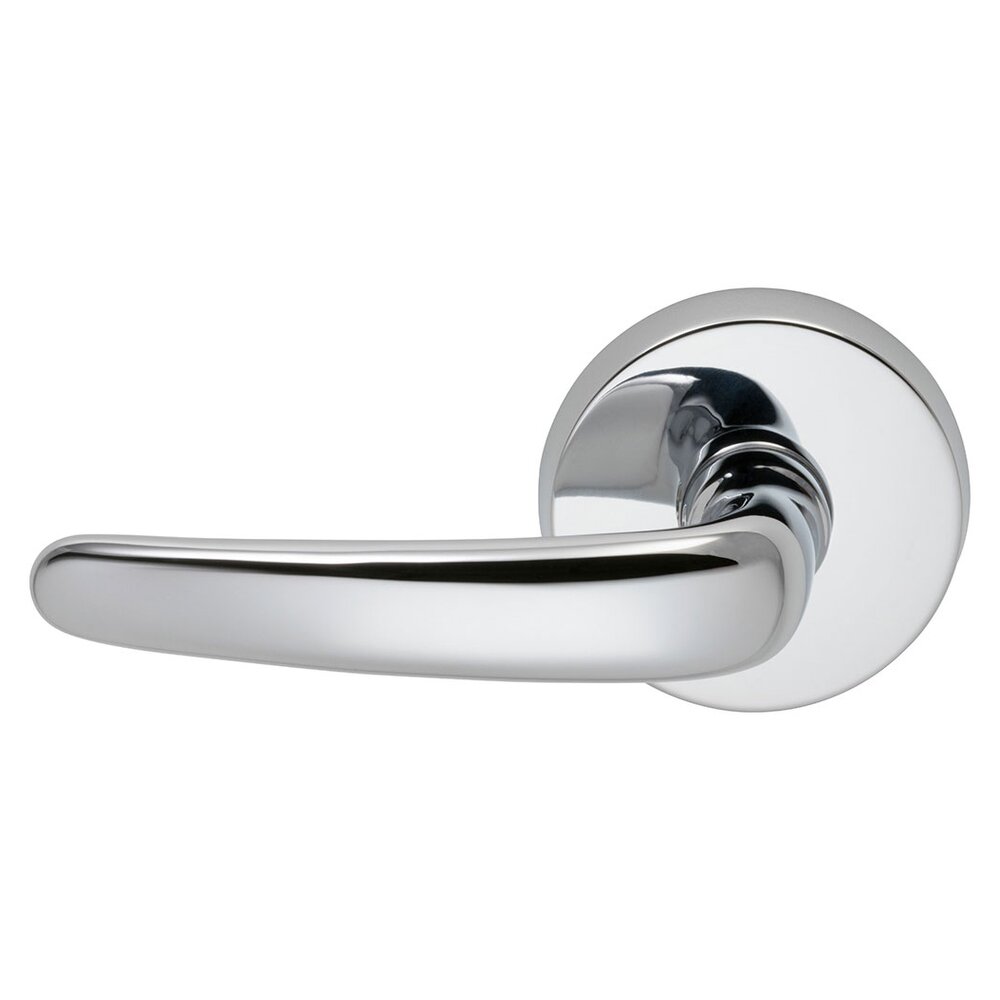 Passage Saratoga Left Handed Lever with Plain Rosette in Polished Chrome