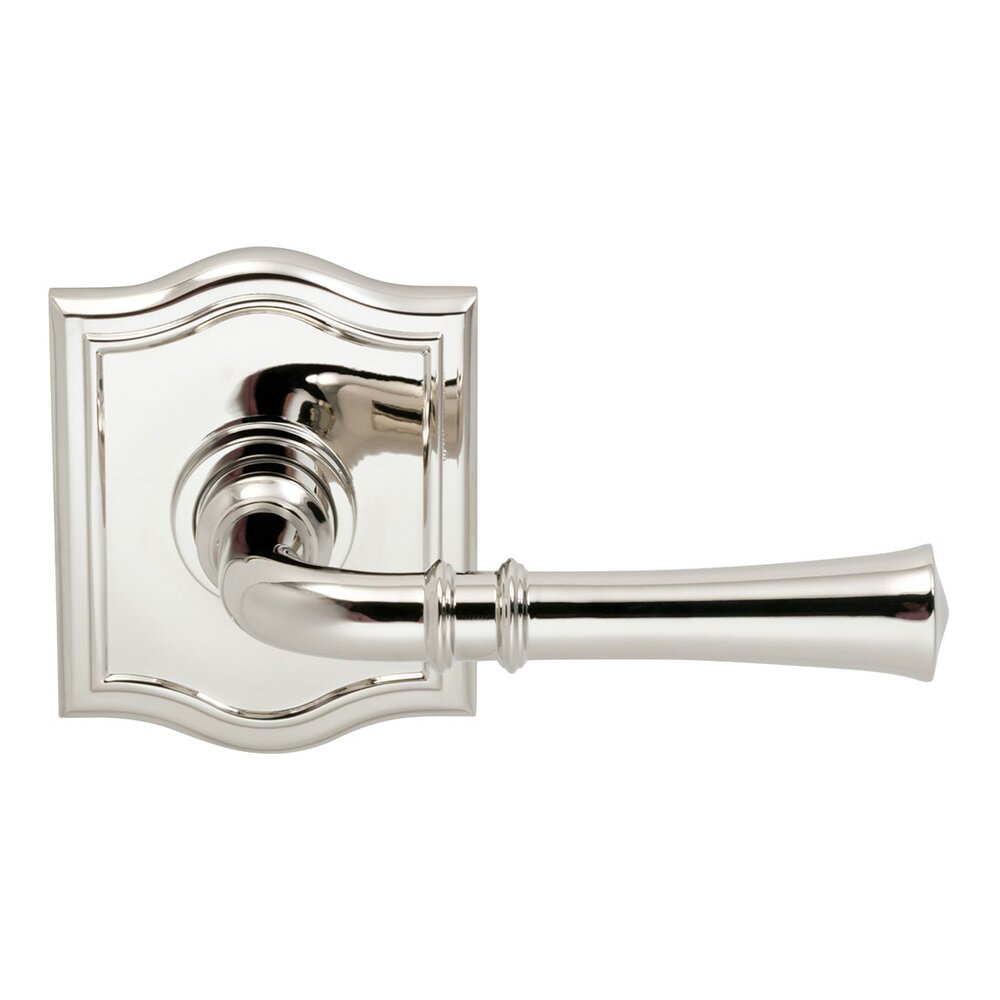 Double Dummy Traditional Right-Handed Lever with Arch Rose in Polished Nickel Lacquered