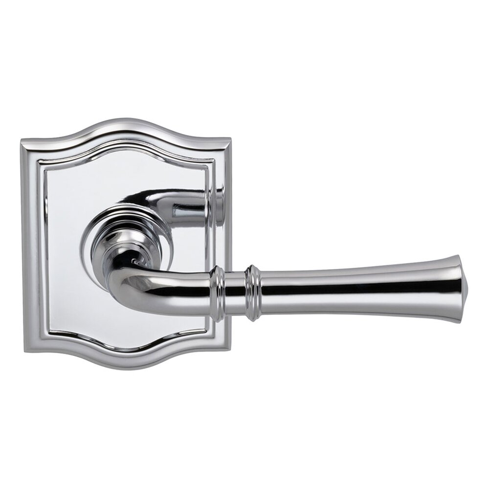 Double Dummy Traditional Right-Handed Lever with Arch Rose in Polished Chrome