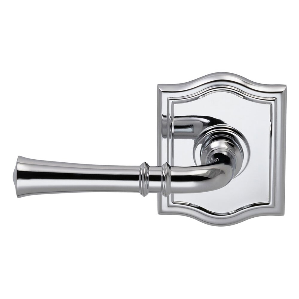 Single Dummy Traditional Left-Handed Lever with Arch Rose in Polished Chrome
