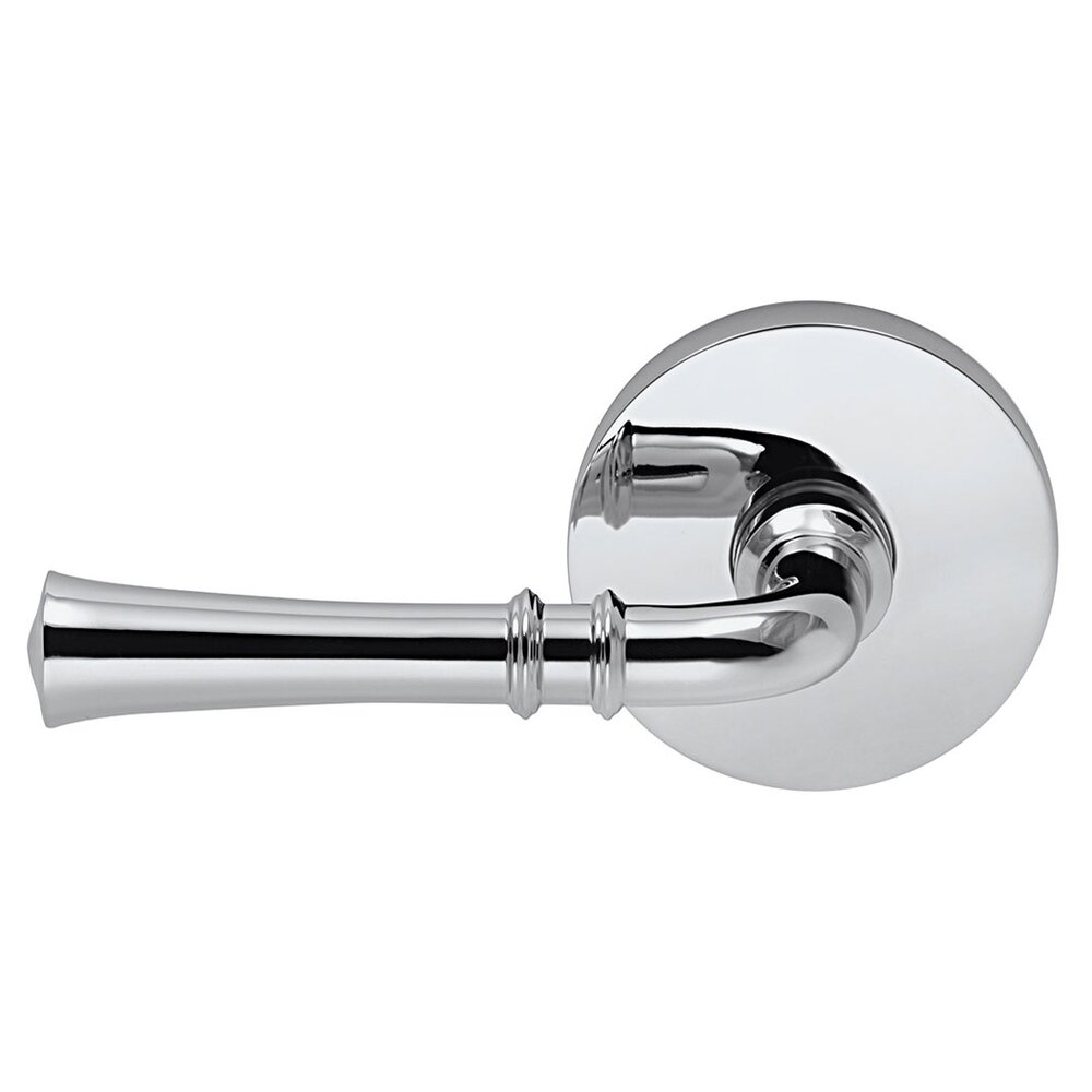 Single Dummy Traditional Left-Handed Lever with Modern Rose in Polished Chrome