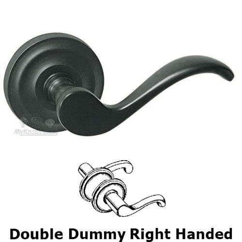Double Dummy Spring Right Handed Lever with Radial Rosette in Oil Rubbed Bronze Lacquered