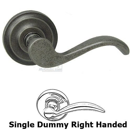 Single Dummy Spring Right Handed Lever with Radial Rosette in Vintage Iron