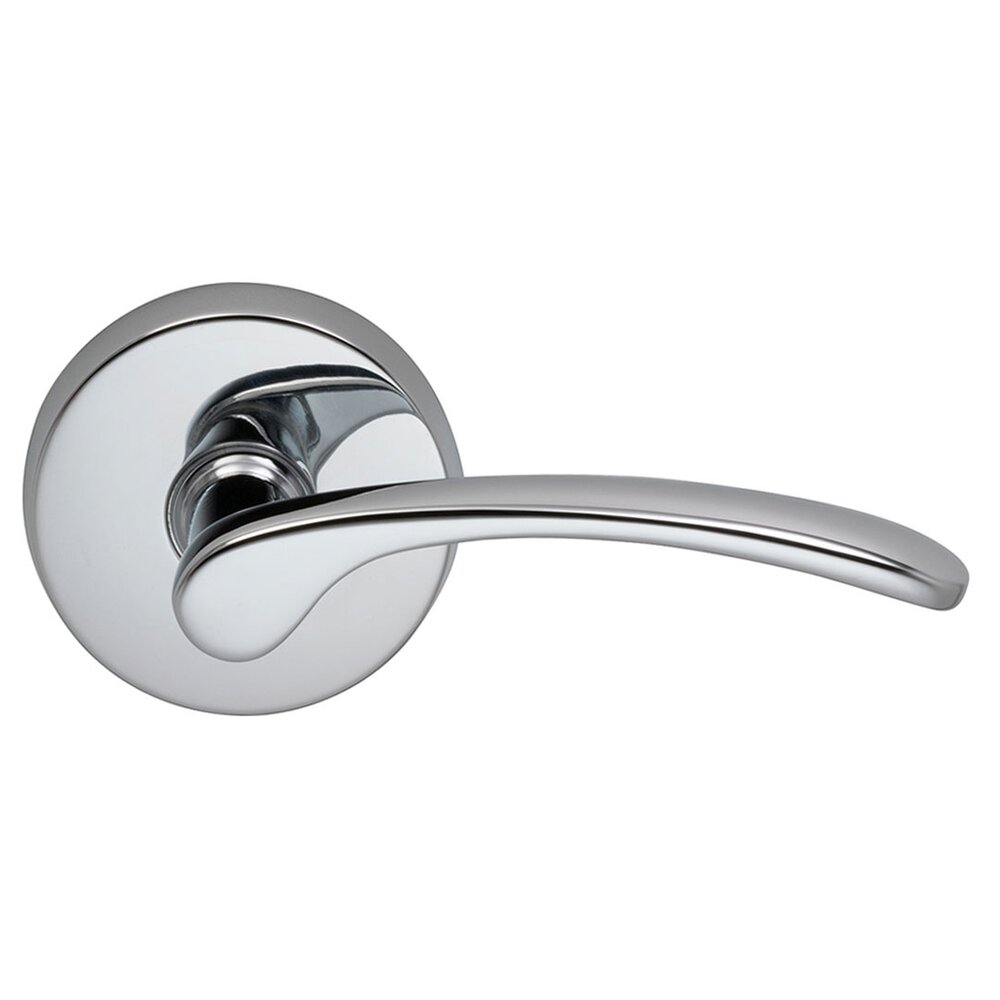 Single Dummy Astoria Right Handed Lever with Plain Rosette in Polished Chrome