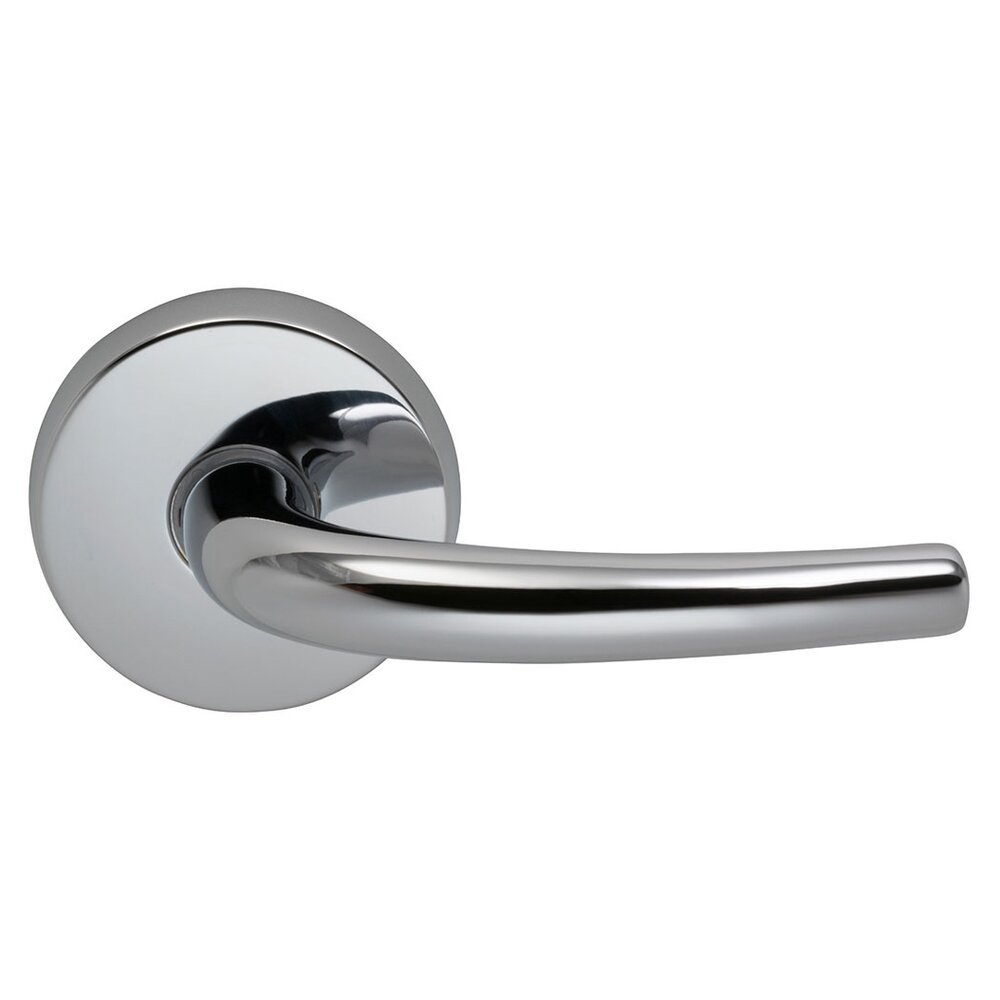 Passage Belmont Right Handed Lever with Plain Rosette in Polished Chrome