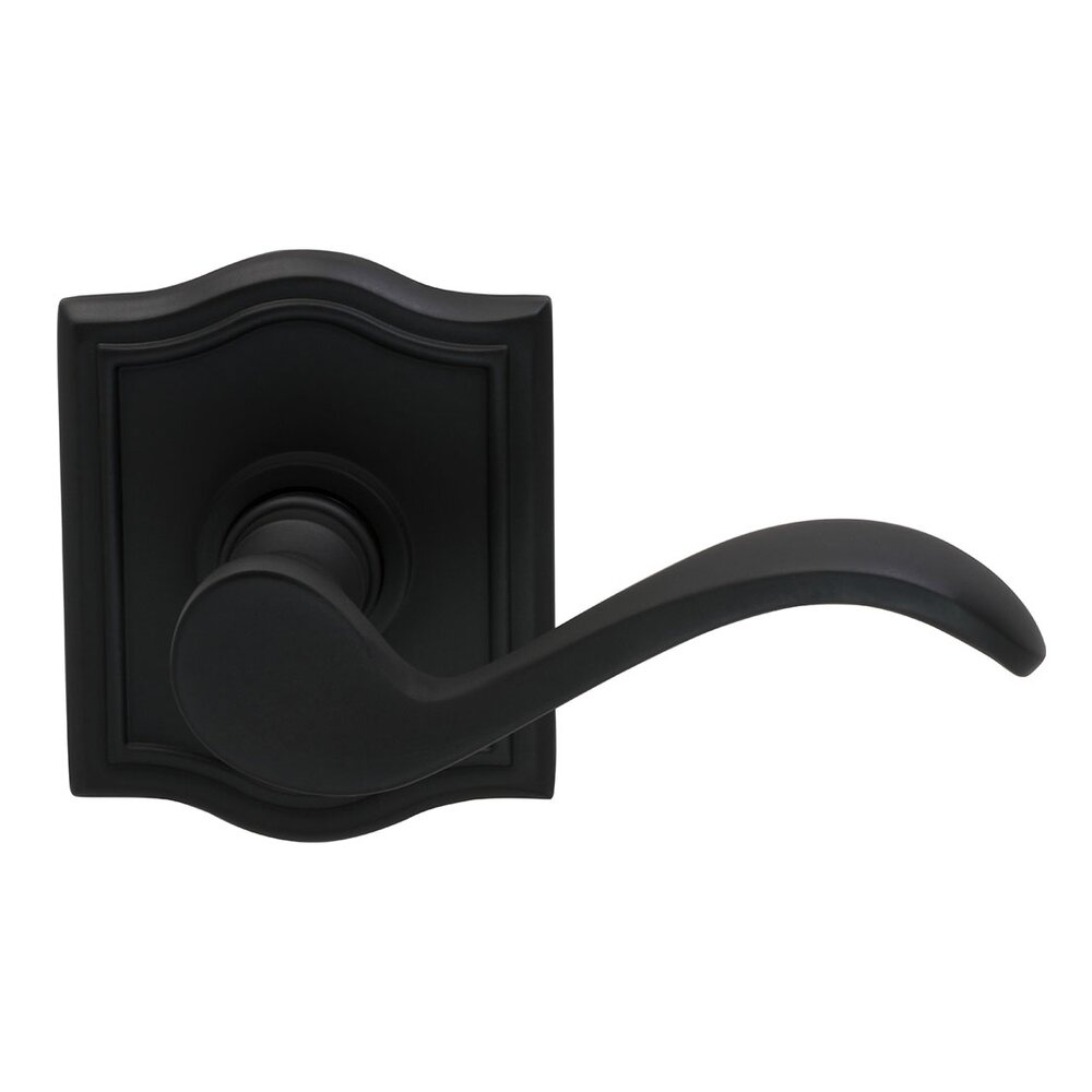 Passage Wave Lever with Arch Rose in Oil Rubbed Bronze Lacquered