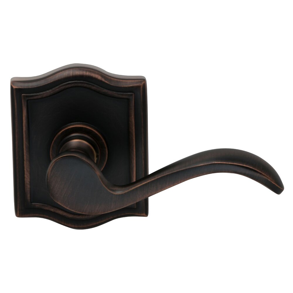 Right Handed Double Dummy Wave Lever with Arch Rose in Tuscan Bronze
