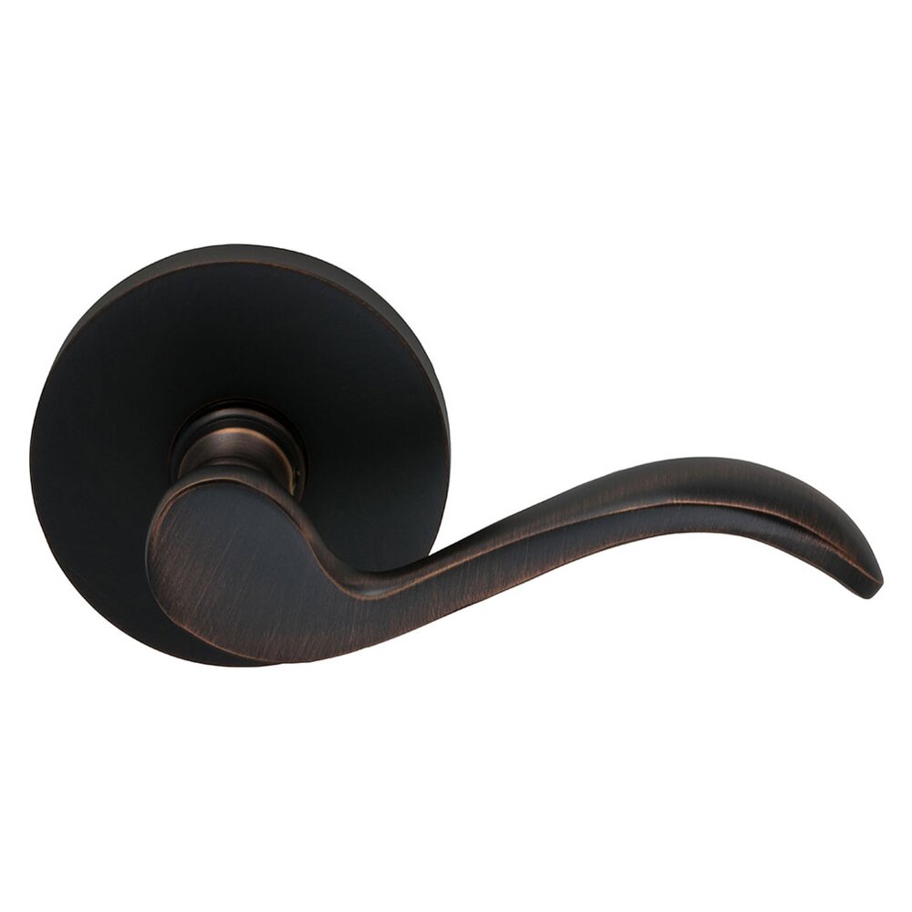 Privacy Wave Lever with Modern Rose in Tuscan Bronze