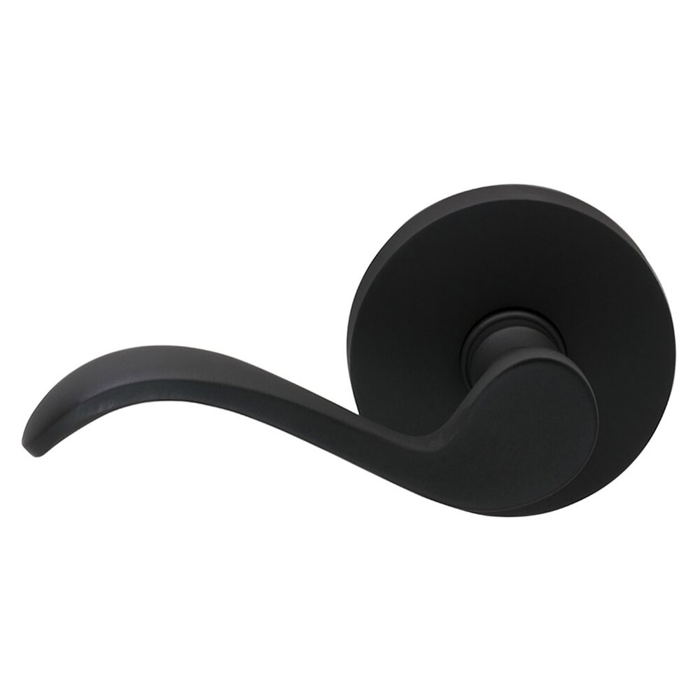 Left Handed Double Dummy Wave Lever with Modern Rose in Oil Rubbed Bronze Lacquered
