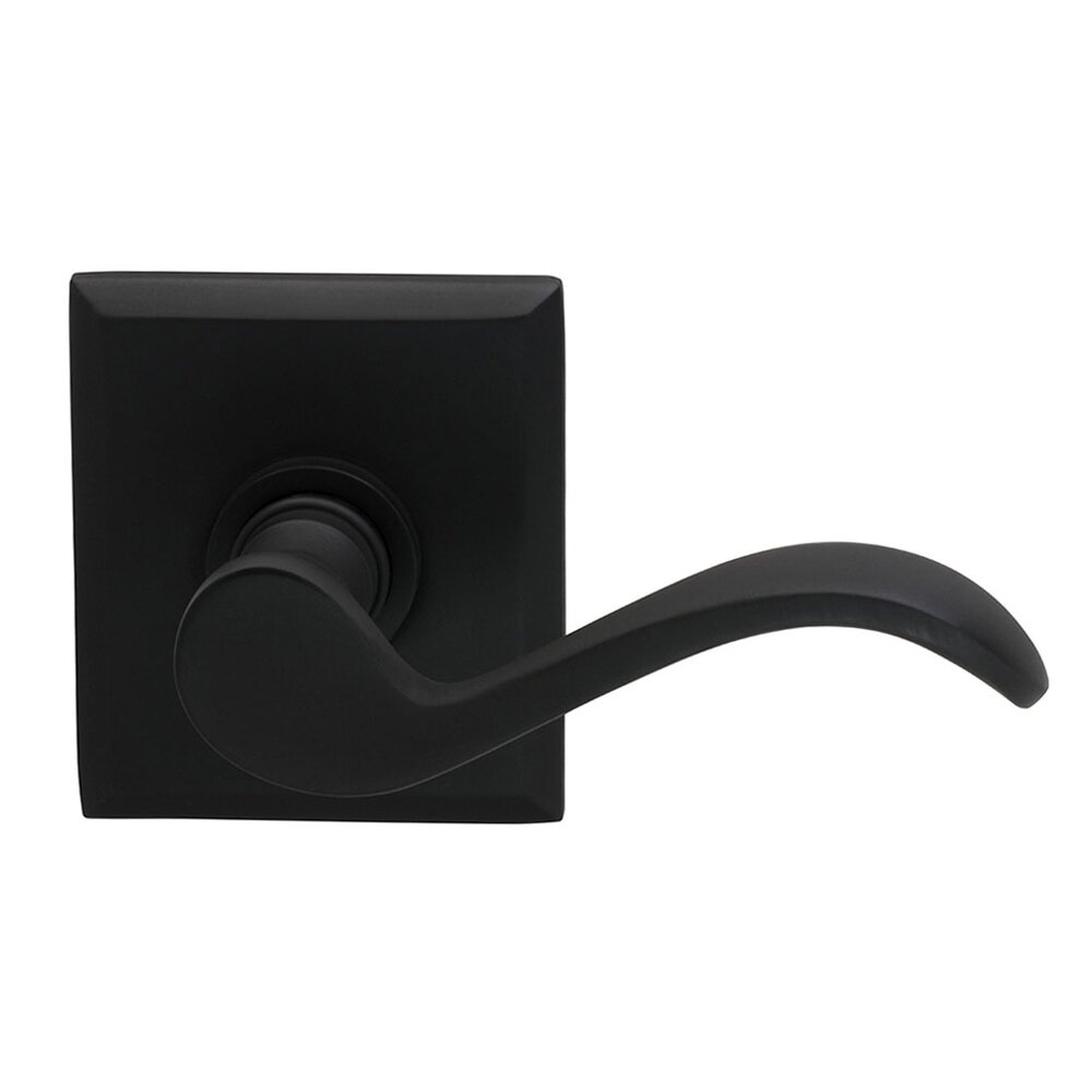 Passage Wave Lever with Rectangle Rose in Oil Rubbed Bronze Lacquered