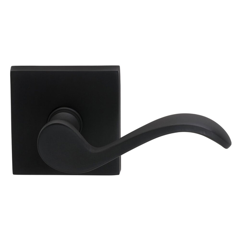 Passage Wave Lever with Square Rose in Oil-Rubbed Bronze