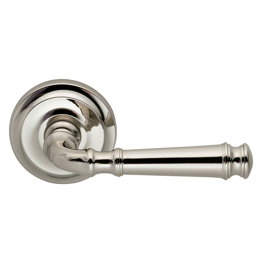 Privacy Traditions Right Handed Lever with Radial Rosette in Polished Nickel Lacquered