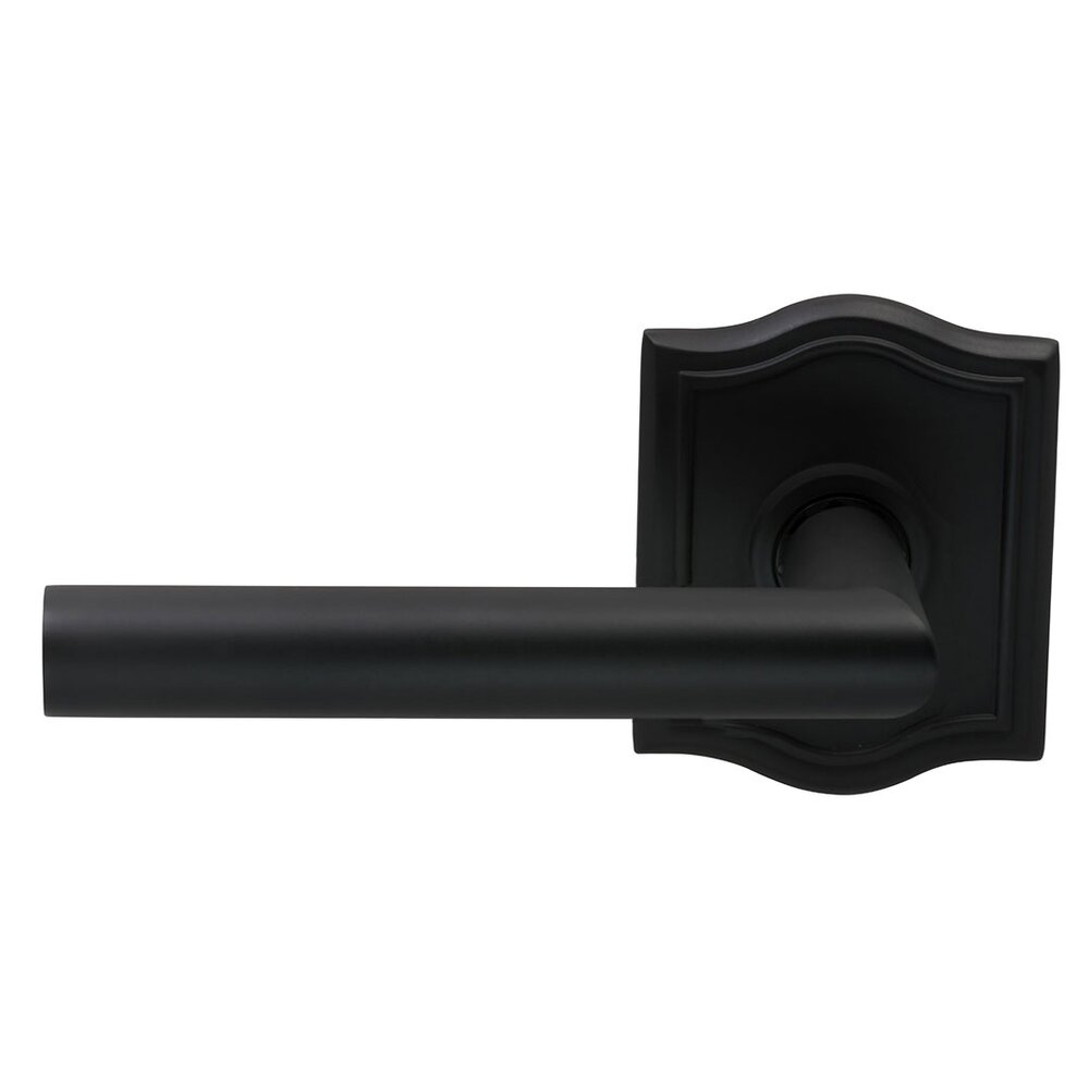 Double Dummy Modern Left-Handed Lever with Arch Rose in Oil Rubbed Bronze Lacquered