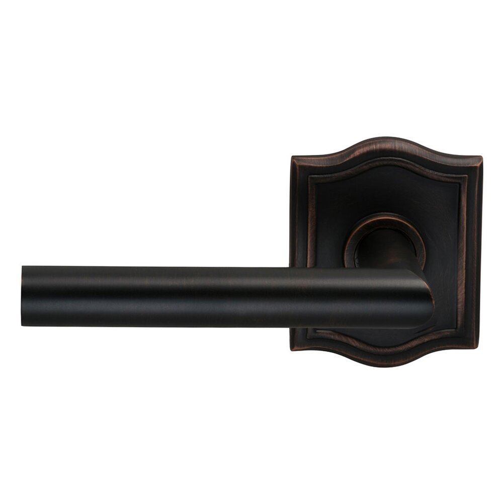 Single Dummy Modern Left-Handed Lever with Arch Rose in Tuscan Bronze