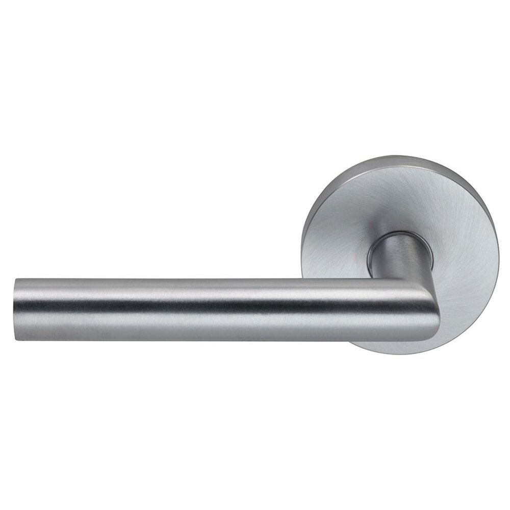 Double Dummy Modern Left-Handed Lever with Modern Rose in Satin Chrome