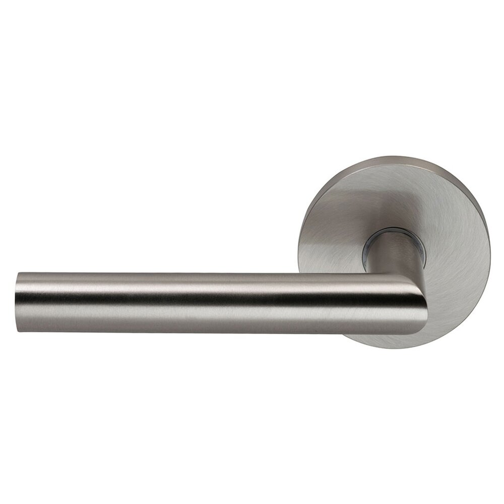 Single Dummy Modern Left-Handed Lever with Modern Rose in Satin Nickel Lacquered