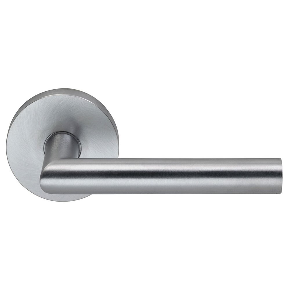 Single Dummy Modern Right-Handed Lever with Modern Rose in Satin Chrome