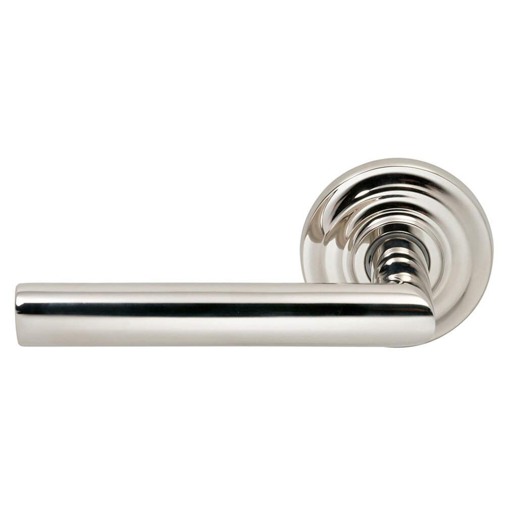 Single Dummy Modern Left-Handed Lever with Traditional Rose in Polished Nickel Lacquered