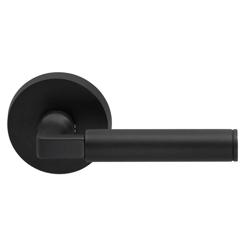 Passage Barrel Right Handed Lever with Plain Rosette in Oil Rubbed Bronze Lacquered