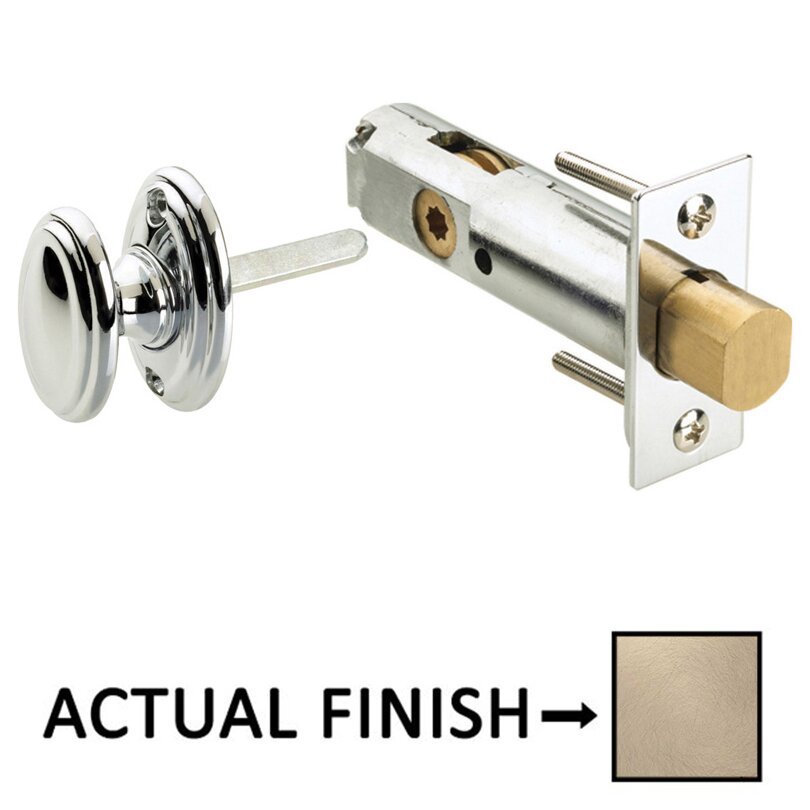 Traditions Radial Mortise Privacy Bolt in Satin Nickel Lacquered