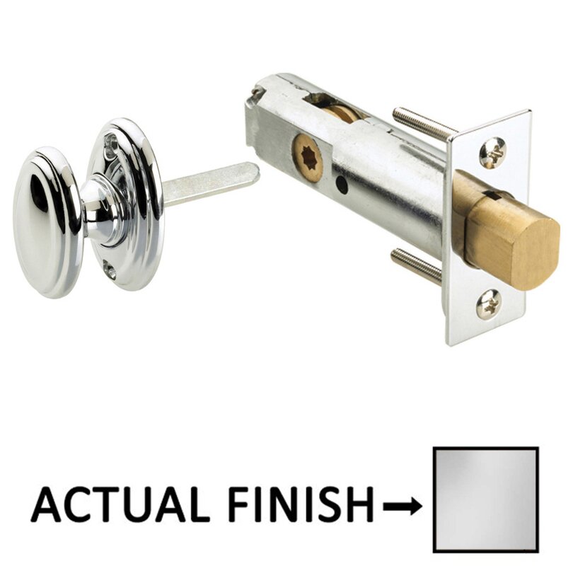 Traditions Radial Mortise Privacy Bolt in Polished Chrome