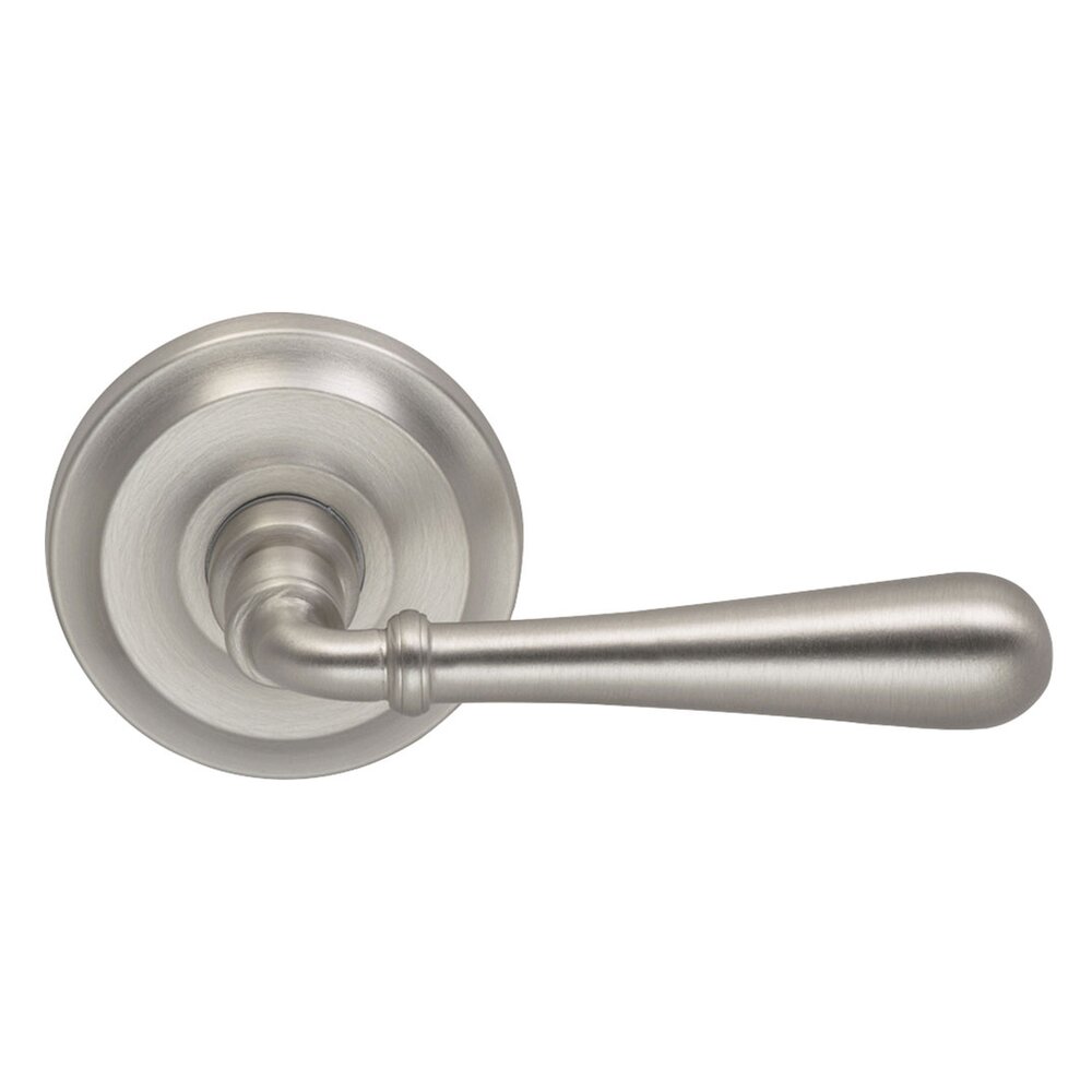 Single Dummy Traditions Right Handed Lever with Radial Rosette in Satin Nickel Lacquered
