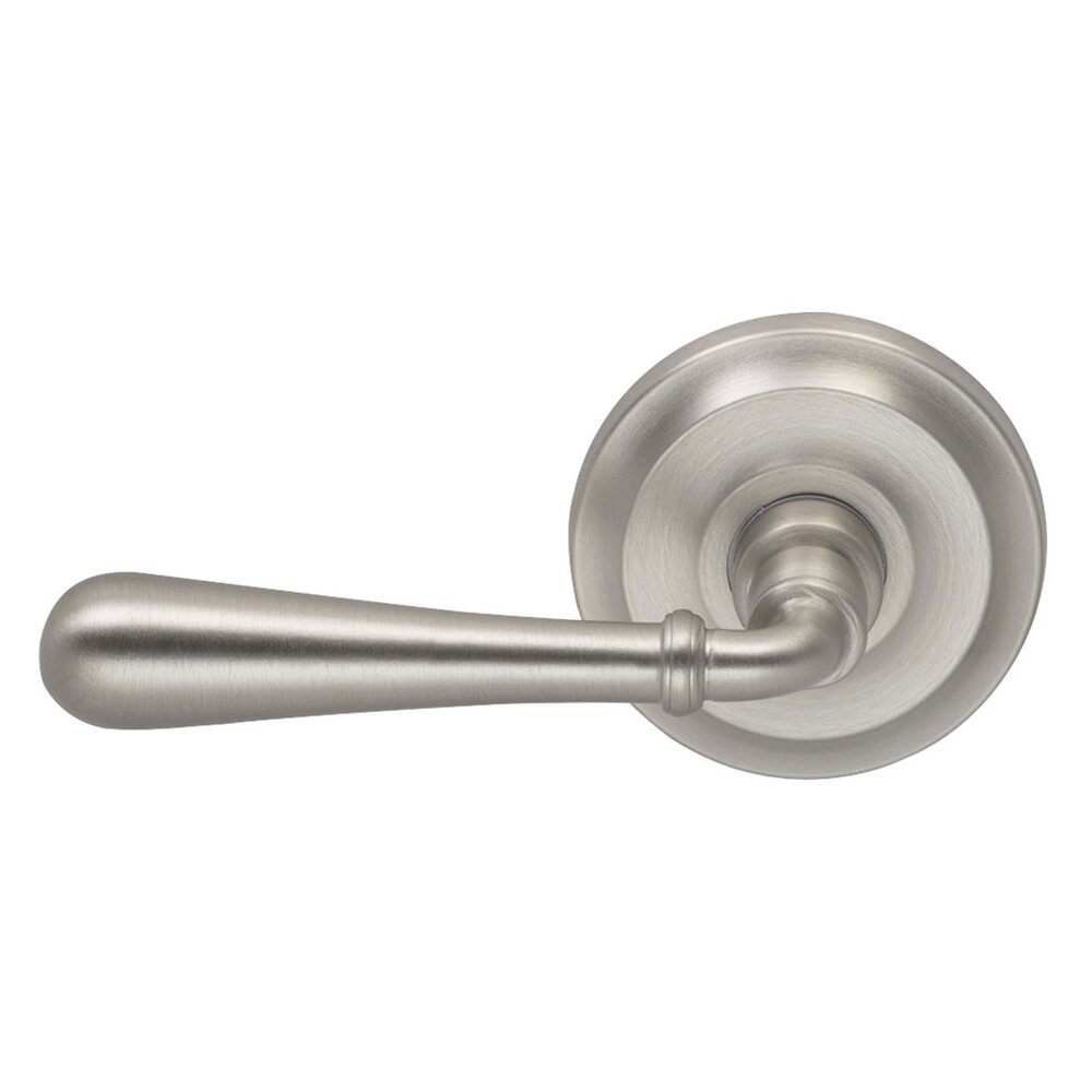 Passage Traditions Left Handed Lever with Radial Rosette in Satin Nickel Lacquered