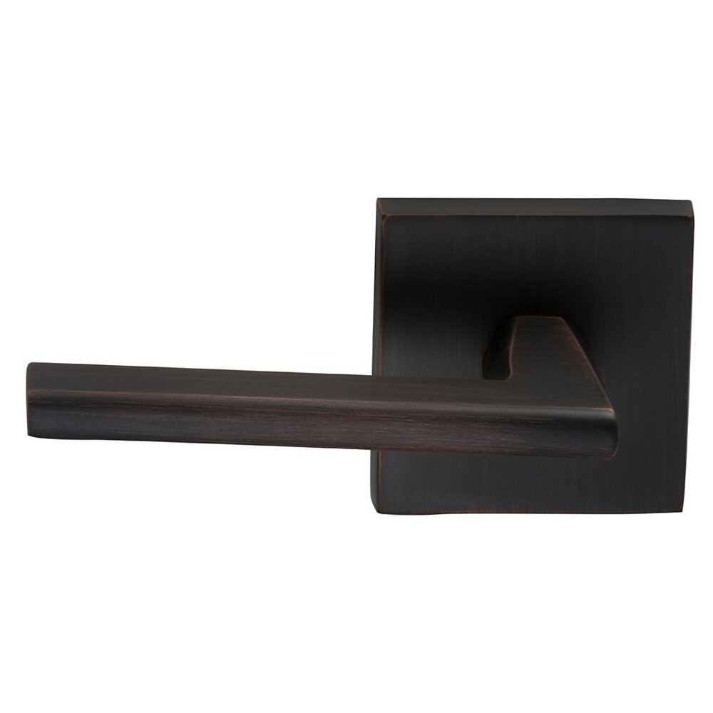 Double Dummy Wedge Left-Handed Lever with Square Rose in Tuscan Bronze