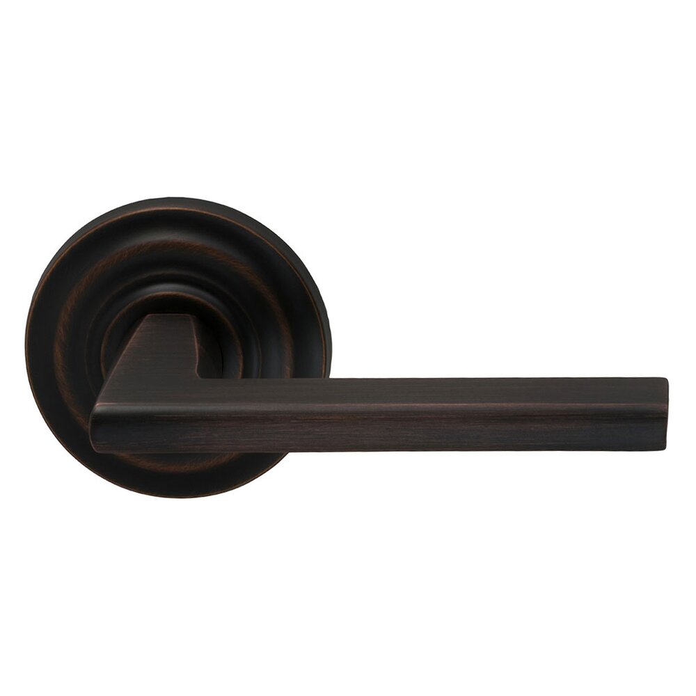 Double Dummy Wedge Right-Handed Lever with Traditional Rose in Tuscan Bronze