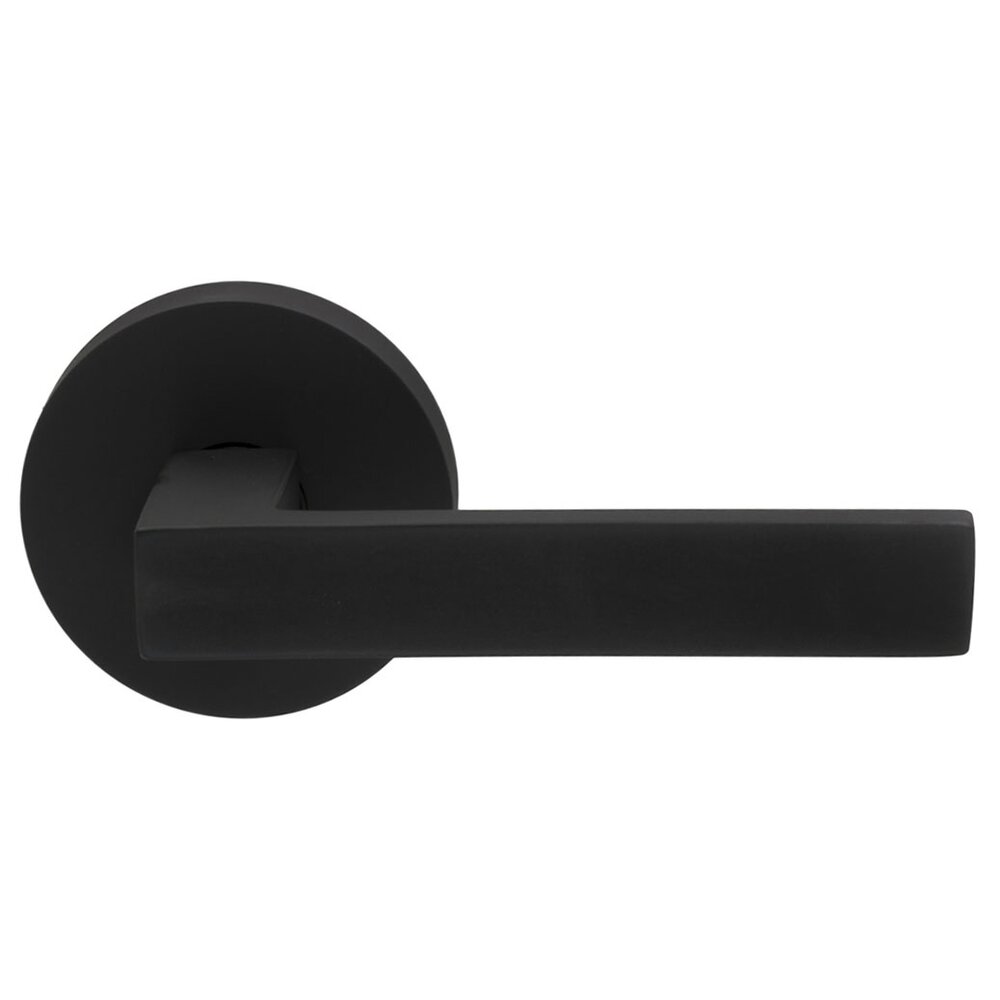 Double Dummy Square Right-Handed Lever with Modern Rose in Oil-Rubbed Bronze