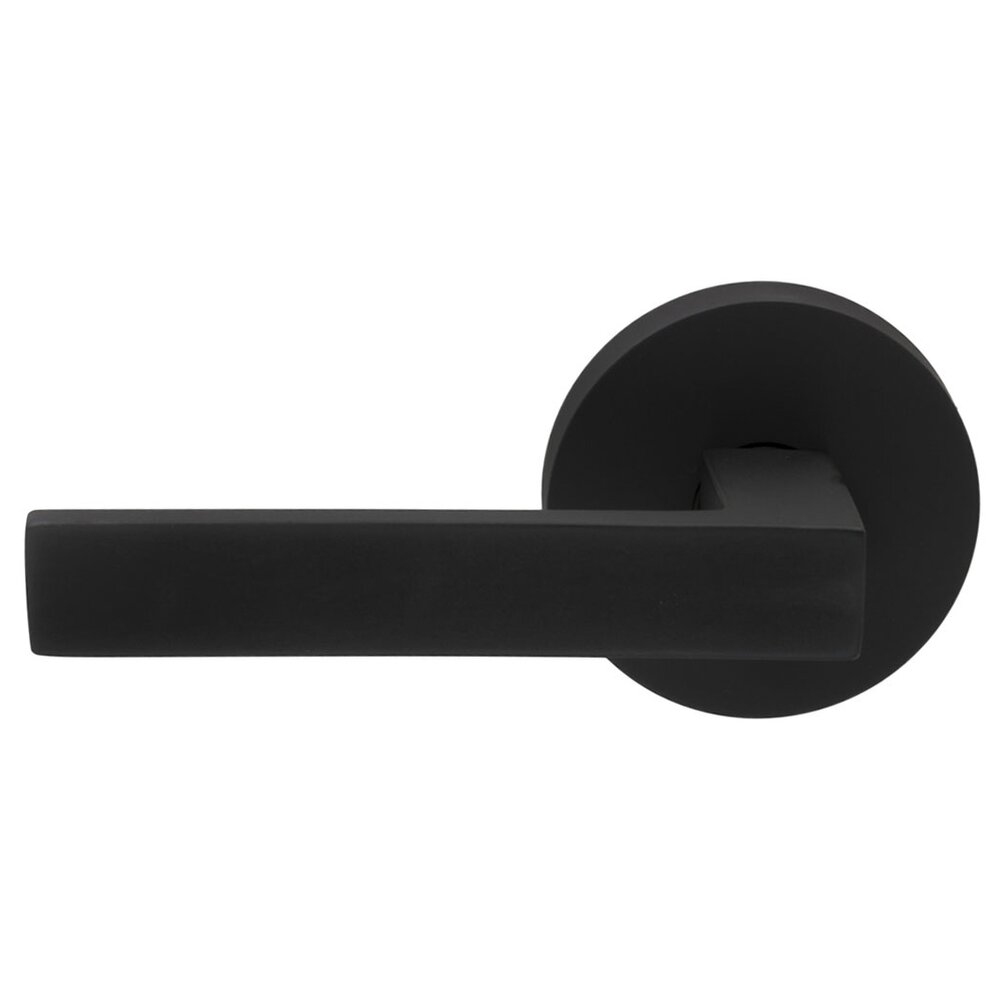 Double Dummy Square Left-Handed Lever with Modern Rose in Oil-Rubbed Bronze