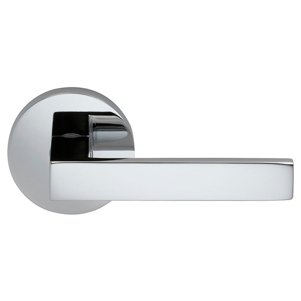 Double Dummy Square Right-Handed Lever with Modern Rose in Polished Chrome Plated
