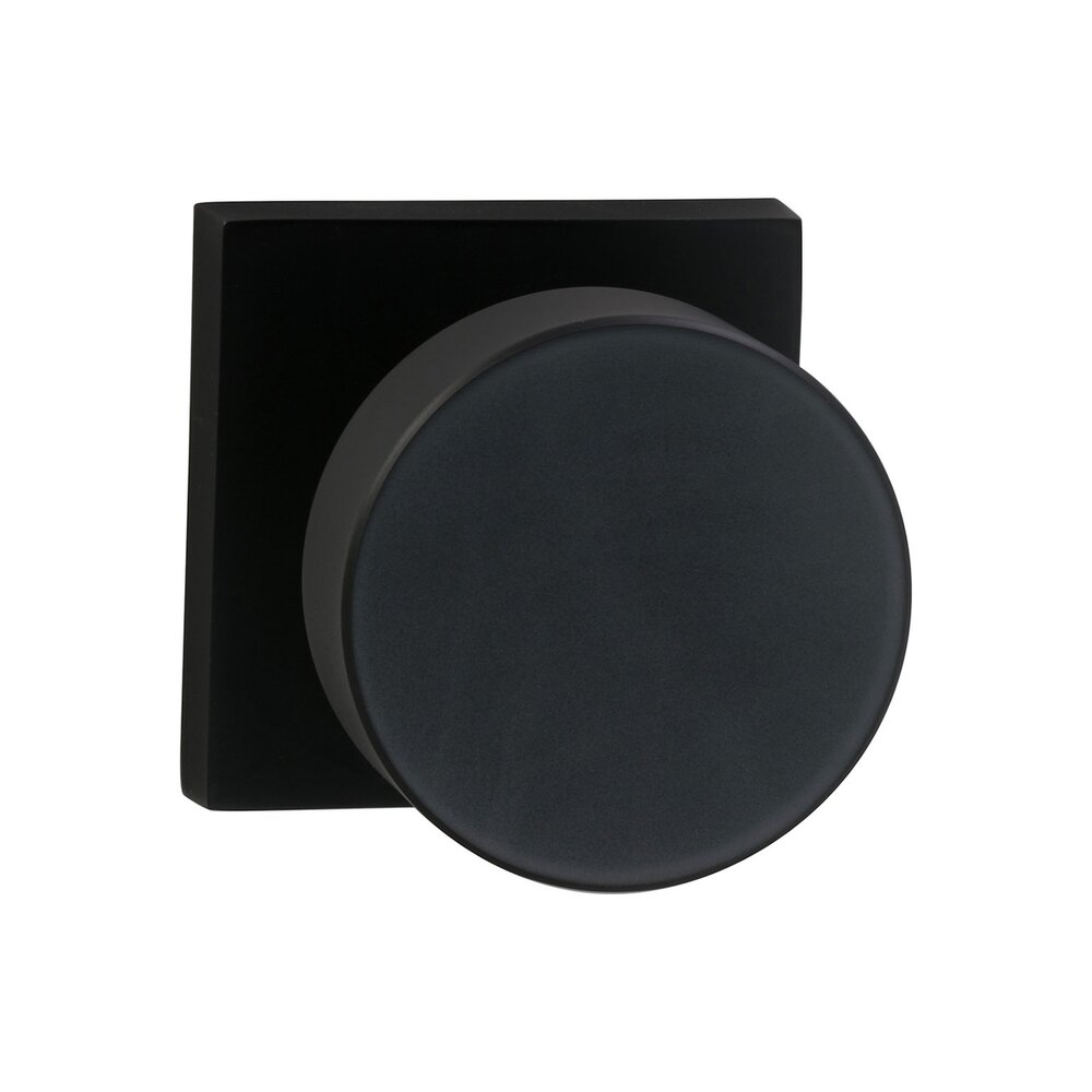Double Dummy Puck Knob with Square Rose in Oil-Rubbed Bronze