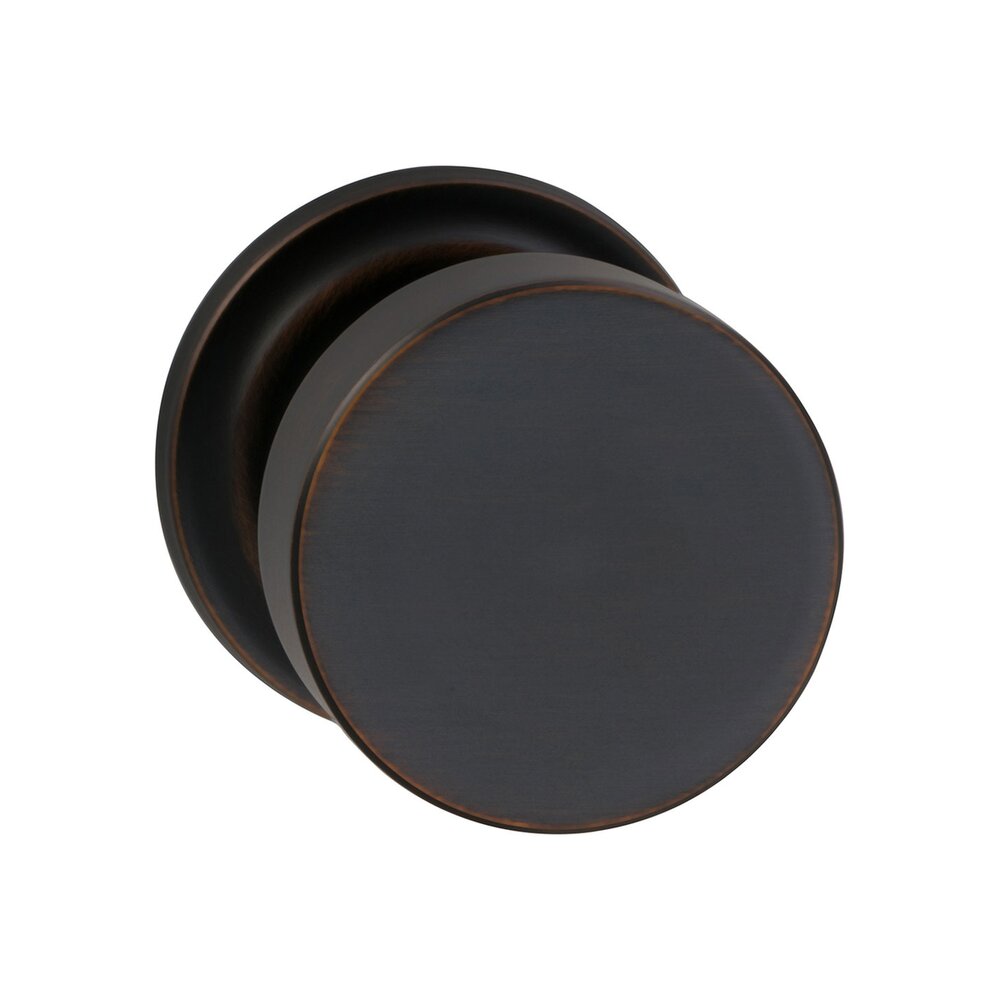 Single Dummy Puck Knob with Traditional Rose in Tuscan Bronze