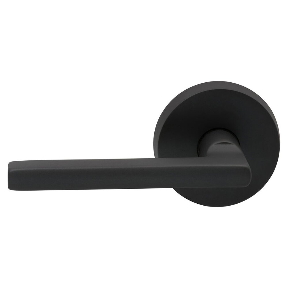 Passage Contempo Left Handed Lever with Plain Rosette in Oil Rubbed Bronze Lacquered