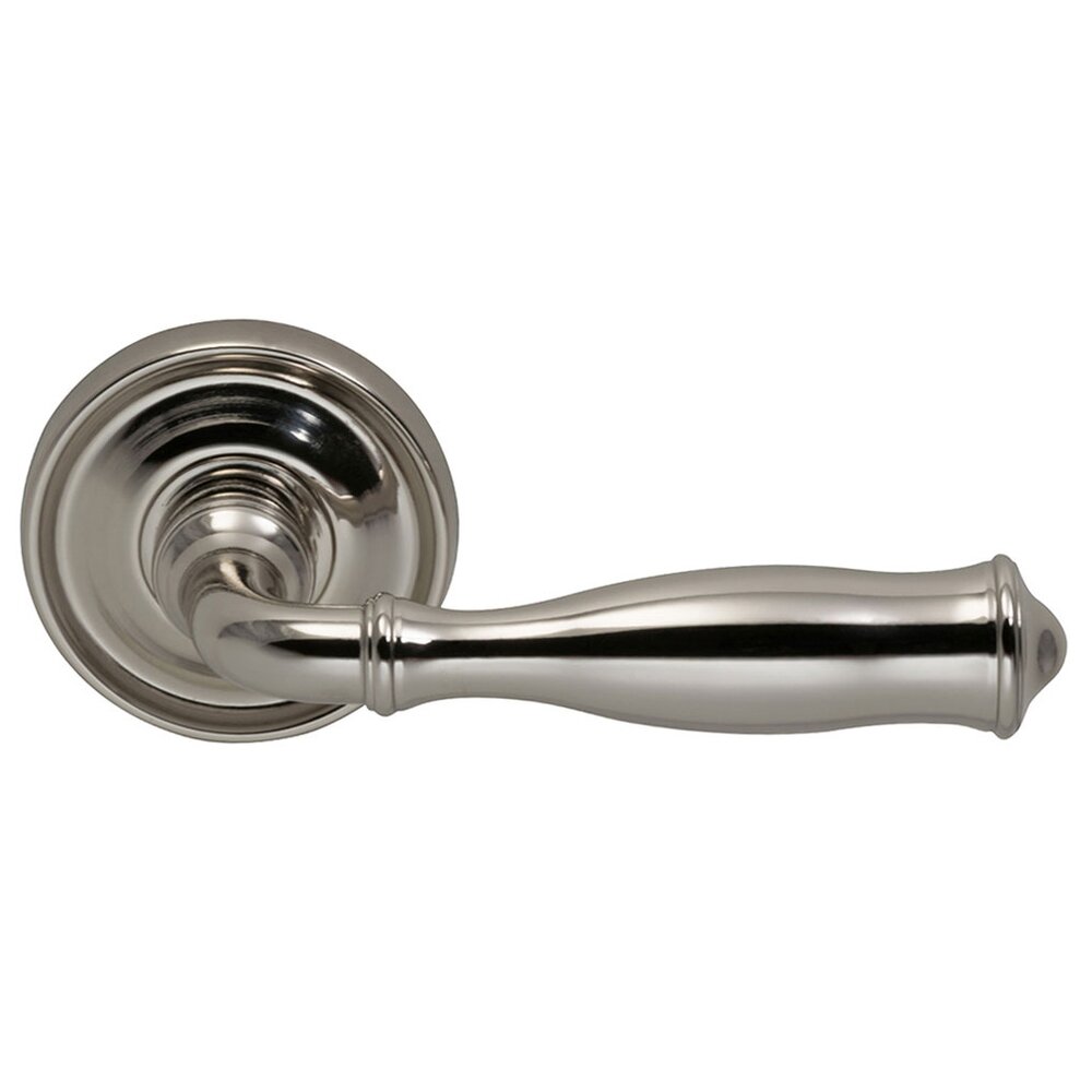 Passage Traditions Classic Lever with Medium Radial Rosette in Polished Nickel Lacquered