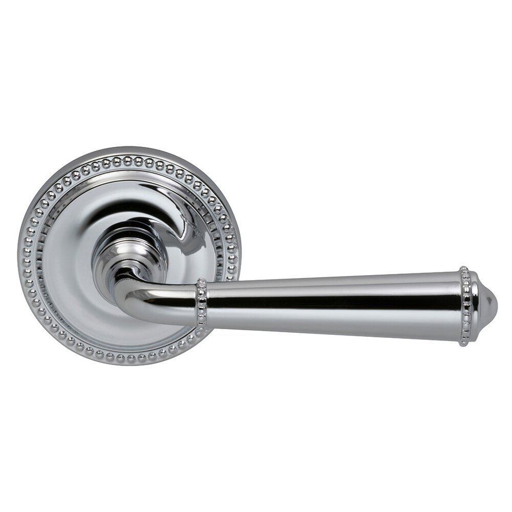 Passage Traditions Right Handed Beaded Lever with Beaded Rosette in Polished Chrome