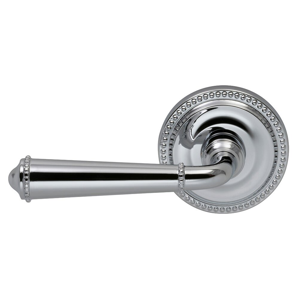 Privacy Traditions Left Handed Beaded Lever with Beaded Rosette in Polished Chrome