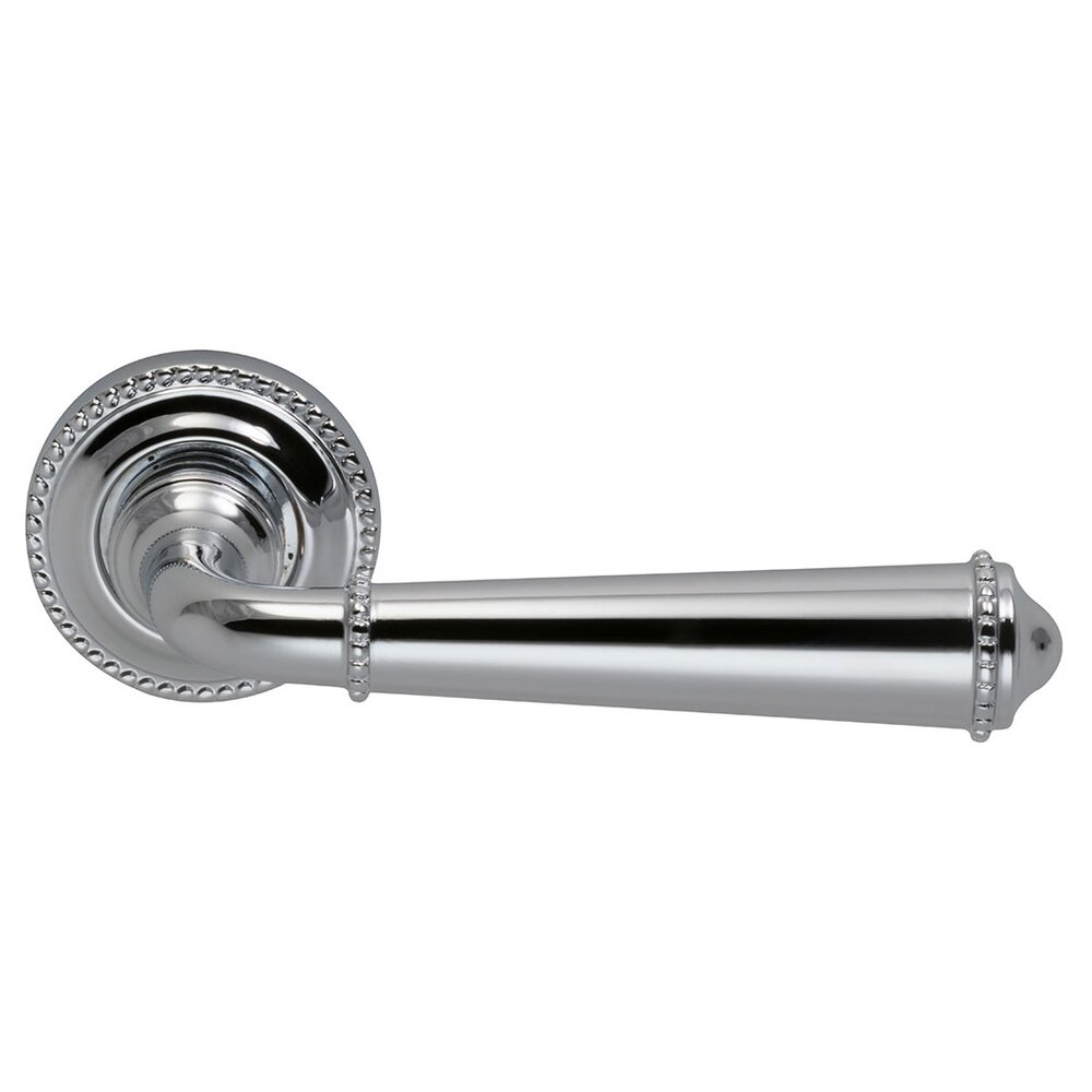 Passage Traditions Beaded Lever with Small Beaded Rosette in Polished Chrome