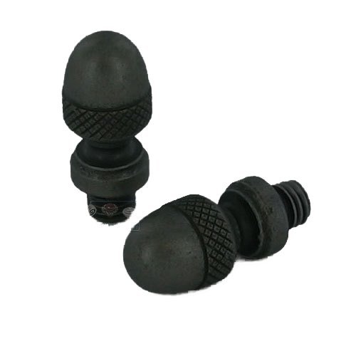 Pair of Acorn Finials in Oil-Rubbed Bronze, Lacquered