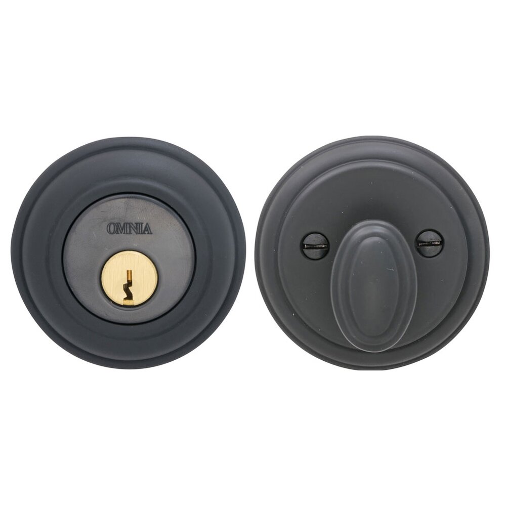 Colonial Single Cylinder Deadbolt in Oil Rubbed Bronze Lacquered