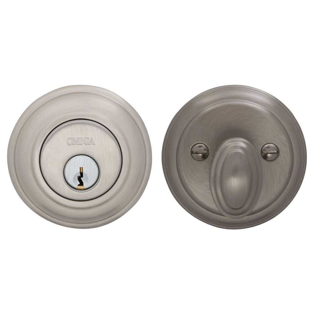 Colonial Single Cylinder Deadbolt in Satin Nickel Lacquered