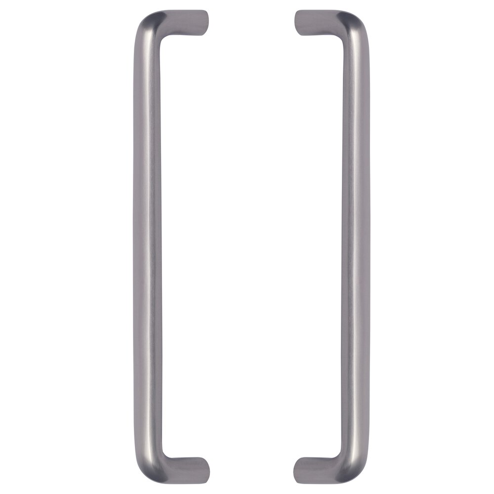 12" Centers Oval Back to Back Door Pull in Satin Nickel Lacquered
