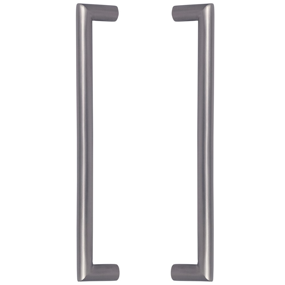 12" Centers Miter Back to Back Door Pull in Satin Nickel Lacquered