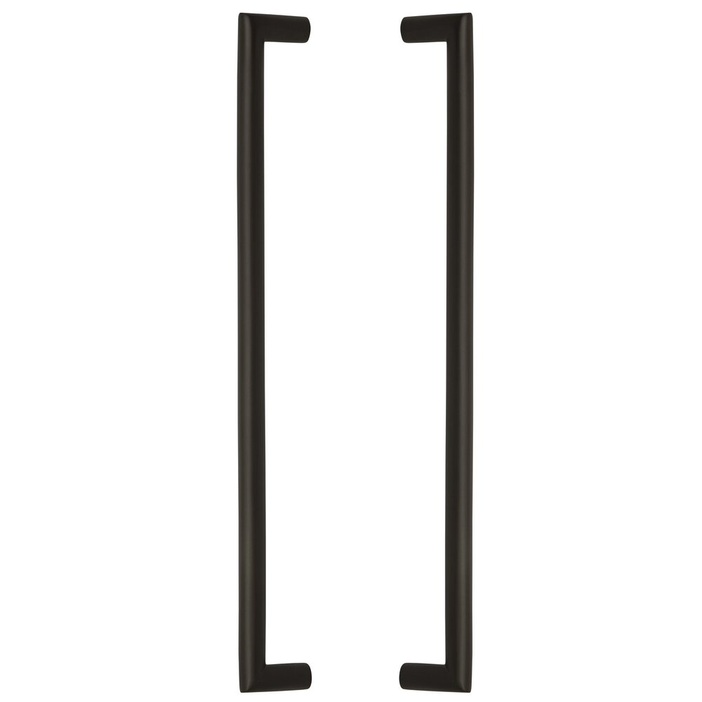 18" Centers Miter Back to Back Door Pull in Oil Rubbed Bronze Lacquered