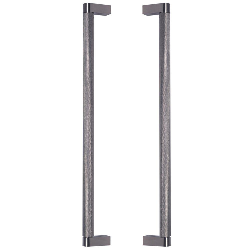 18" Centers Spiral Back to Back Door Pull in Satin Nickel Lacquered